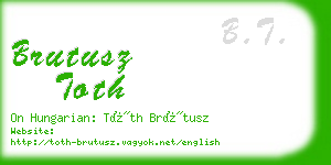 brutusz toth business card